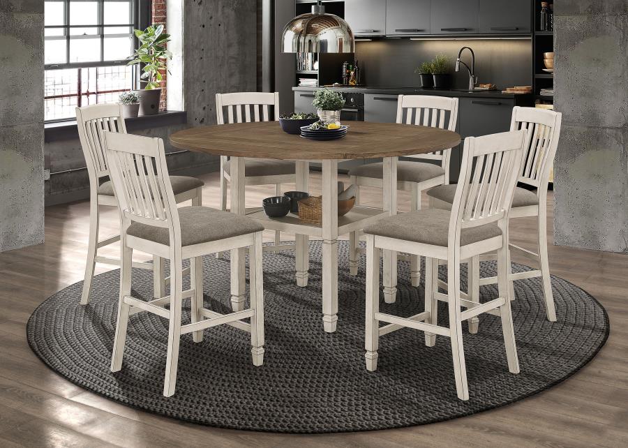 Sarasota Ivory 7 Pc Counter Height Dining Set