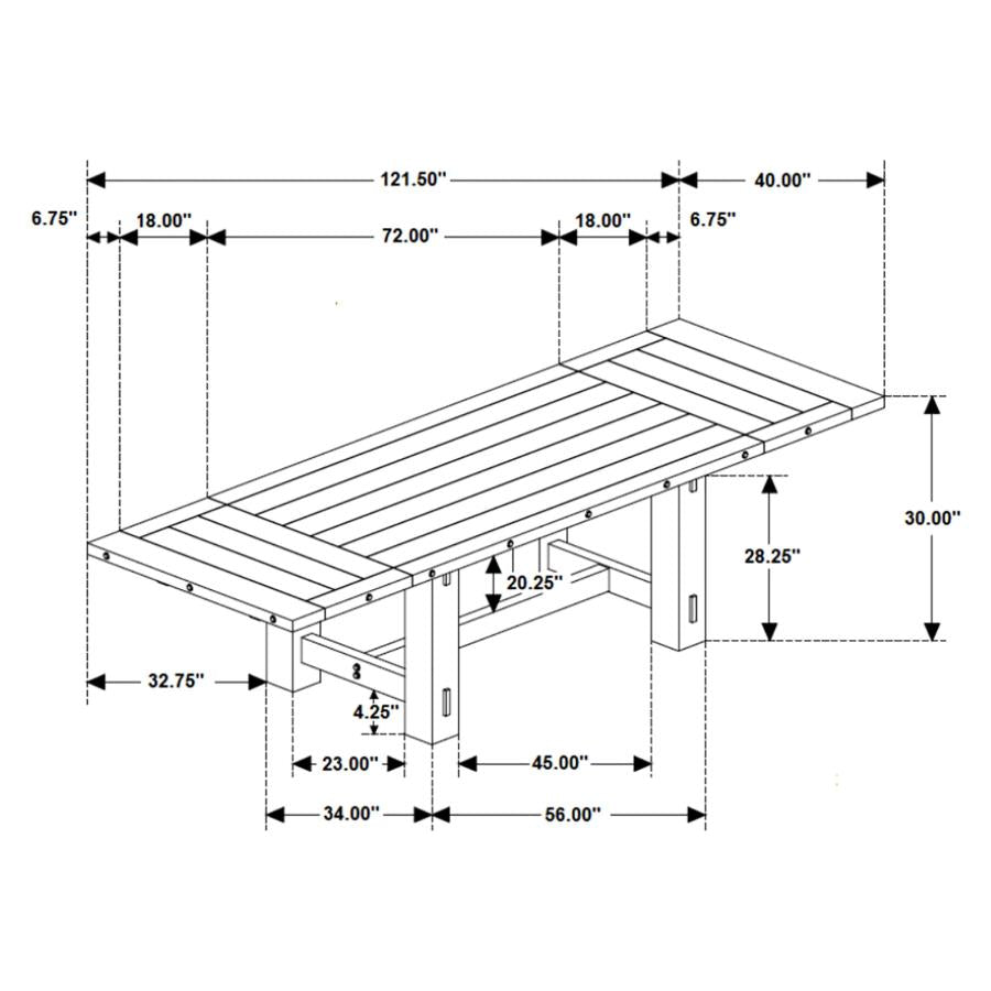 Calandra Brown Dining Table