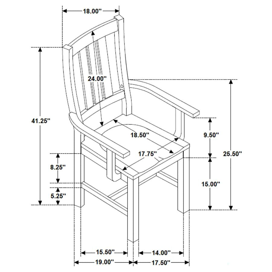 Calandra Brown Arm Chair