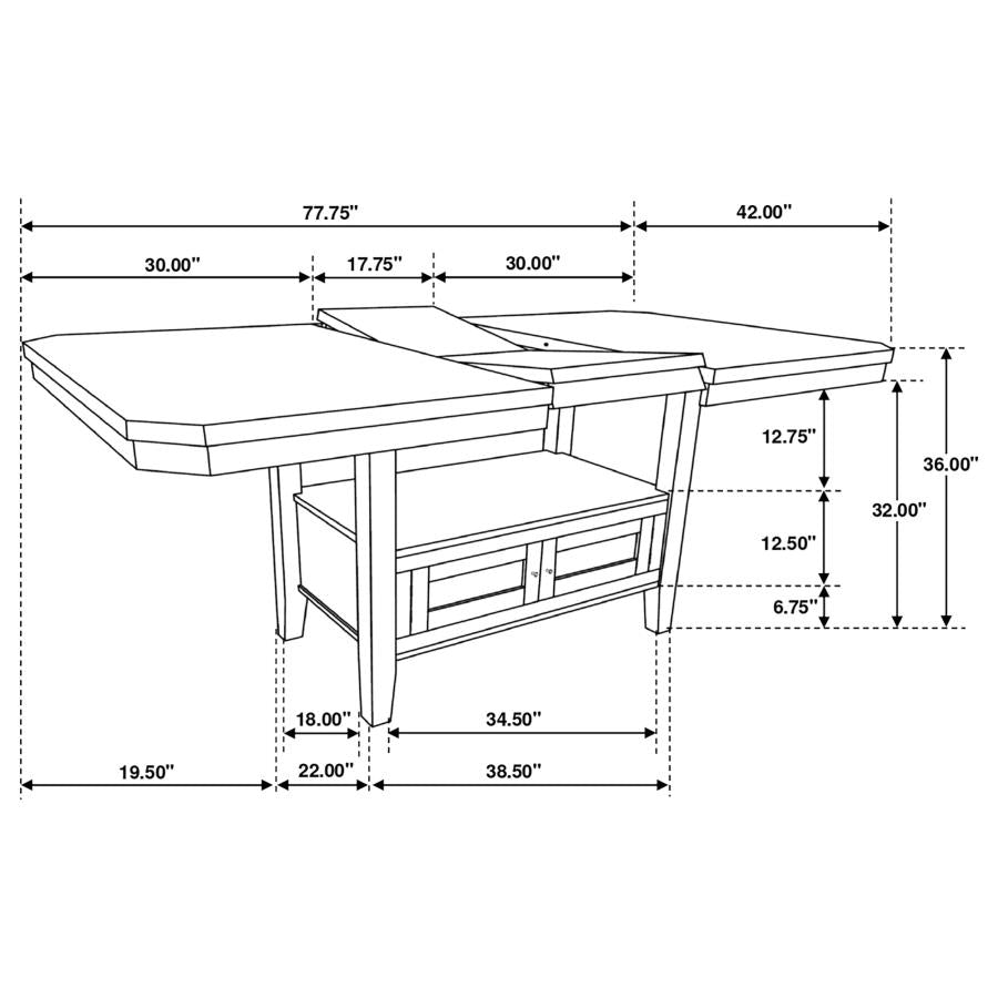 Prentiss Brown 5 Pc Counter Height Dining Set