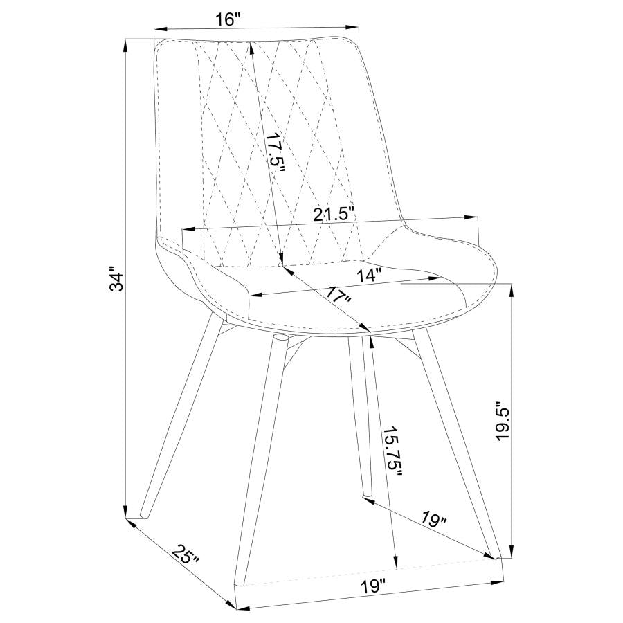 Diggs Grey Swivel Side Chair