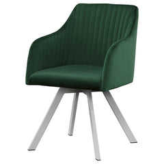 Arika Green Swivel Arm Chair