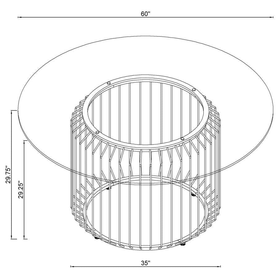 Veena Silver Dining Table