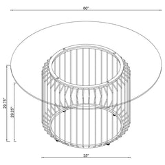 Veena Silver Dining Table