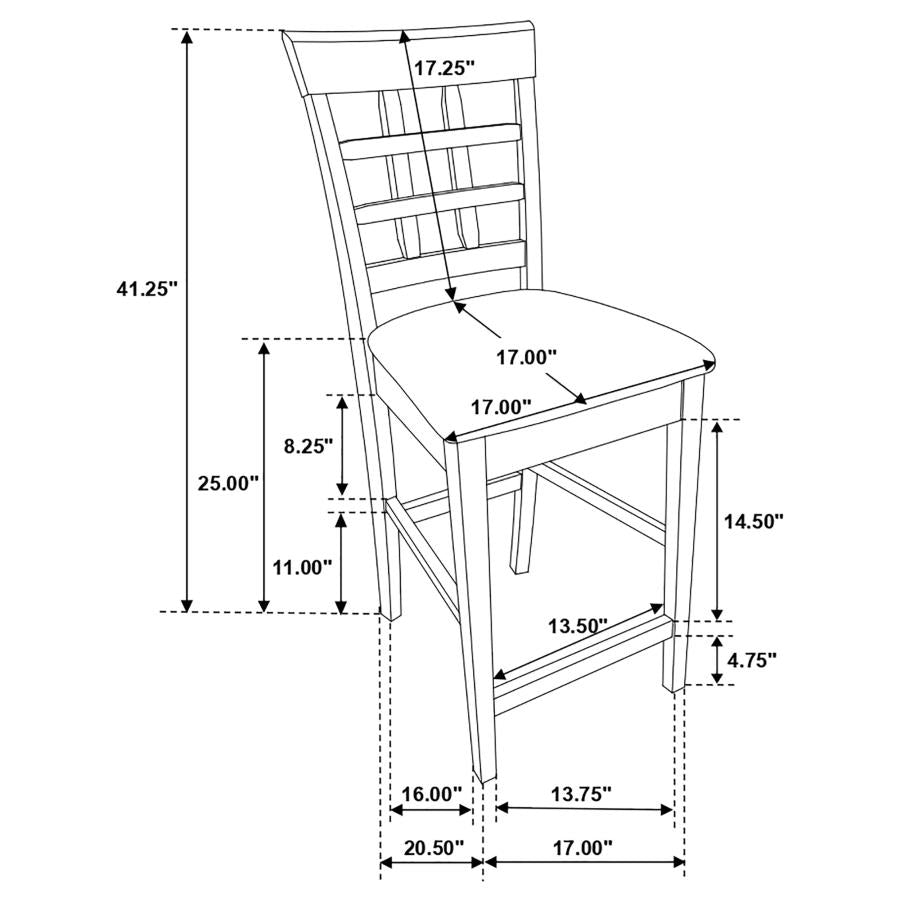 Gabriel Brown 5 Pc Counter Height Dining Set