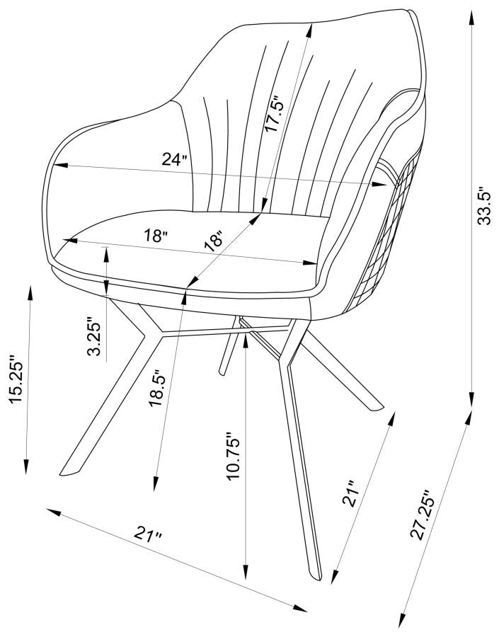 Mayer Blue Arm Chair