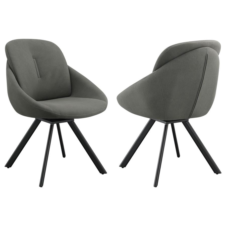 Mina Grey Swivel Side Chair