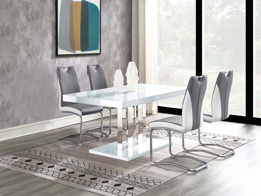 Brooklyn White 5 Pc Dining Set