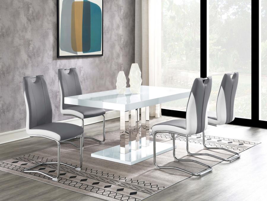 Brooklyn White 5 Pc Dining Set