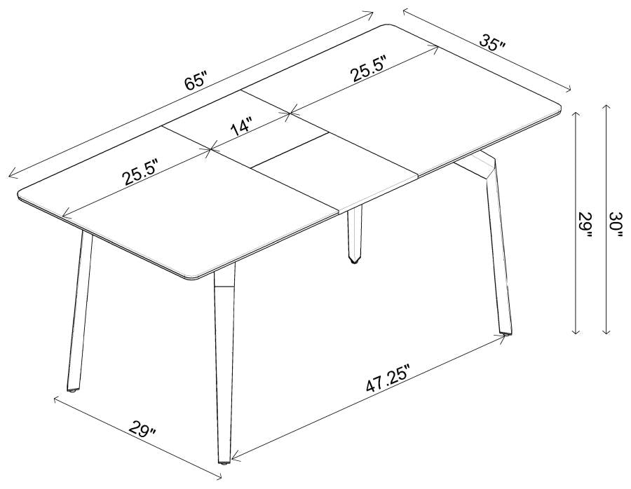 Mina White Dining Table