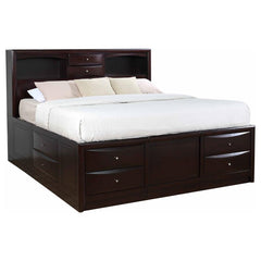Phoenix Brown California King Bed 4 Pc Set