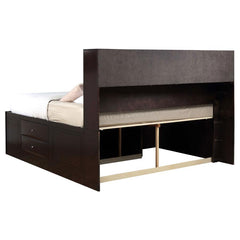 Phoenix Brown California King Bed 4 Pc Set