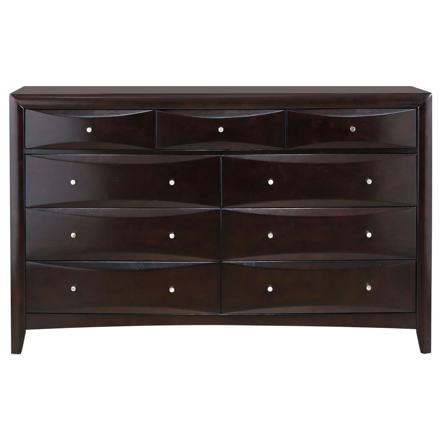 Phoenix Brown California King Bed 4 Pc Set