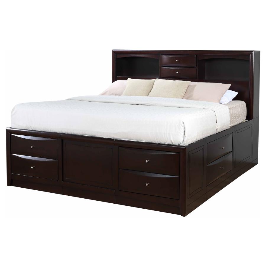 Phoenix Brown California King Storage Bed