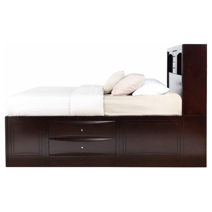 Phoenix Brown California King Storage Bed