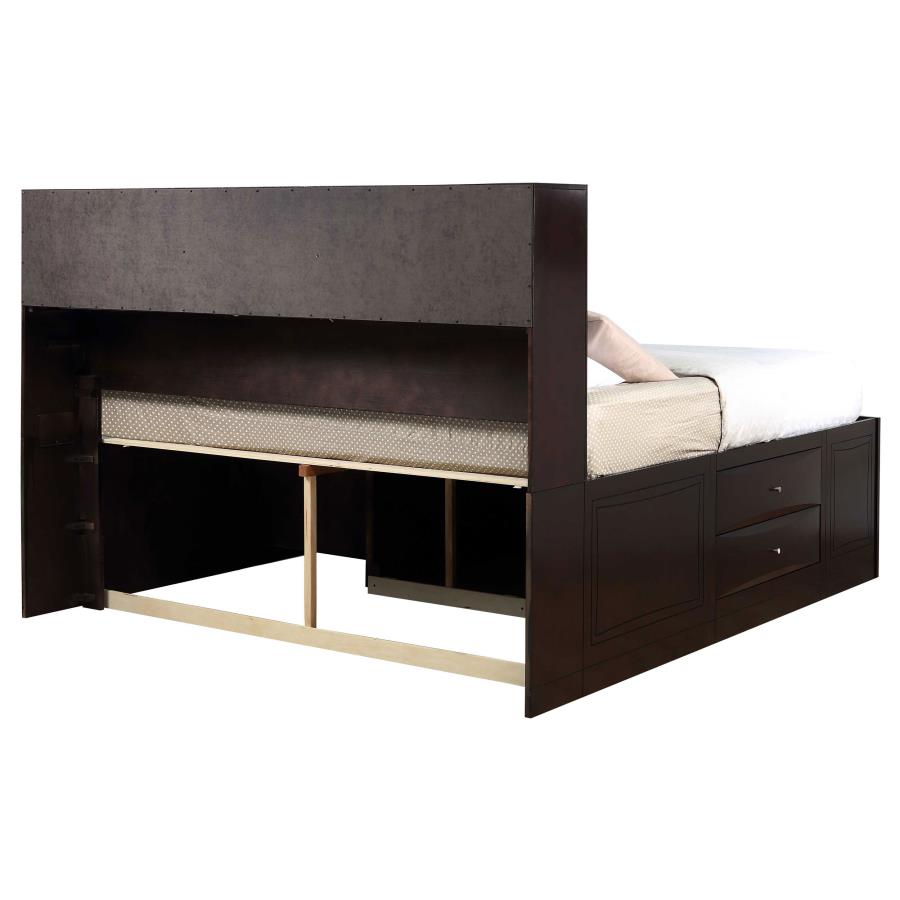 Phoenix Brown California King Storage Bed
