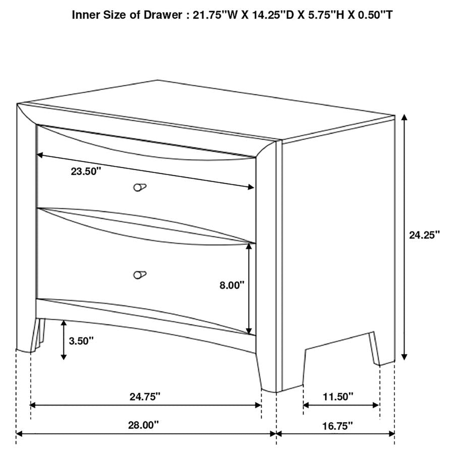 Phoenix Brown Nightstand