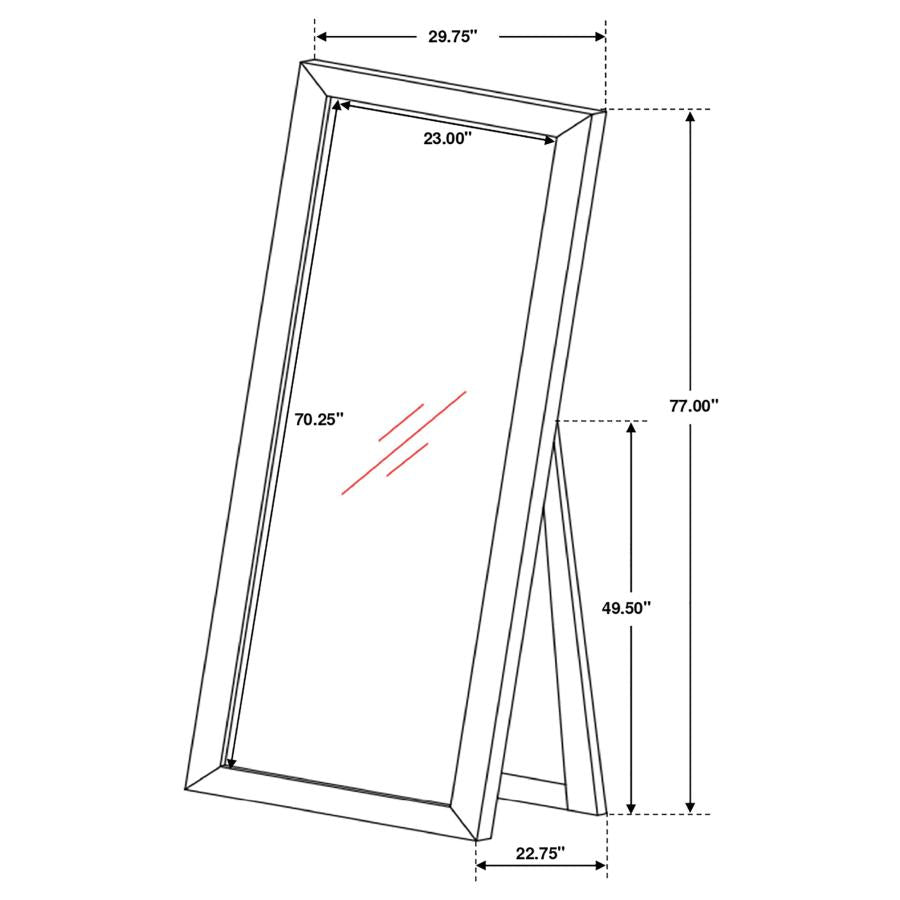 Phoenix Brown Standing Mirror
