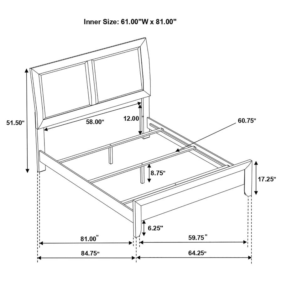 Briana Black Queen Bed
