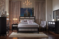 Barzini Black Eastern King Bed 4 Pc Set