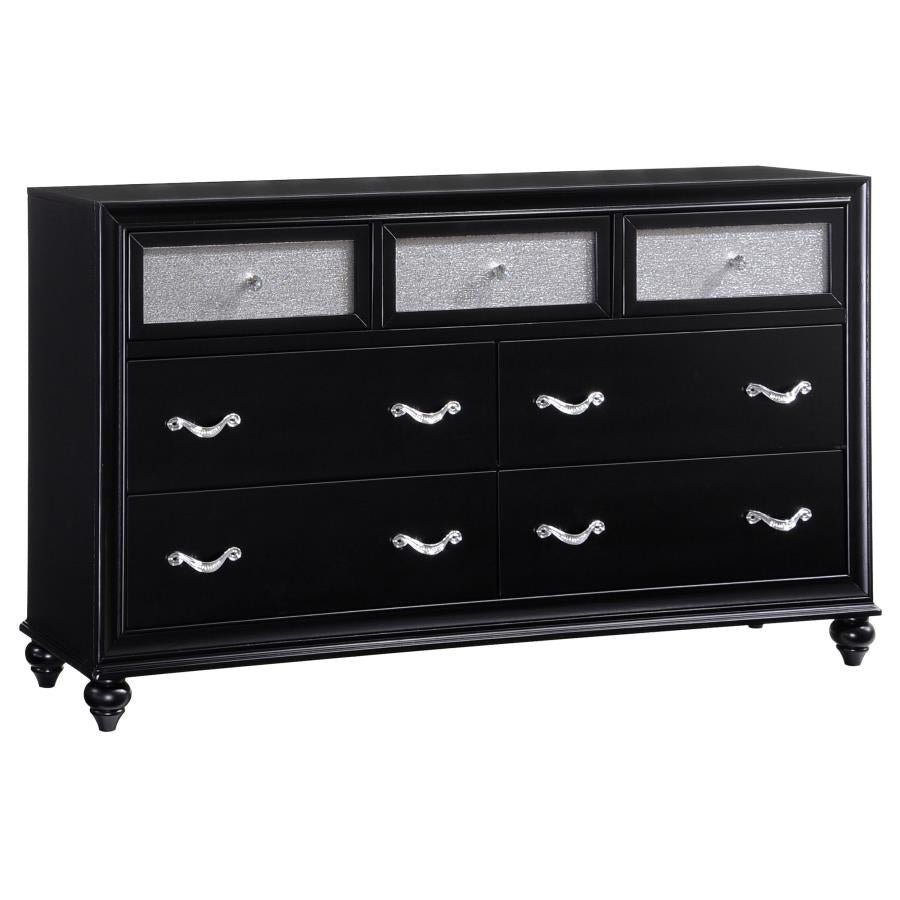 Barzini Black Eastern King Bed 4 Pc Set