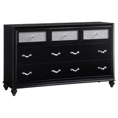 Barzini Black Eastern King Bed 4 Pc Set