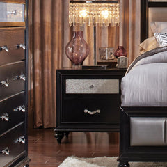 Barzini Black Nightstand
