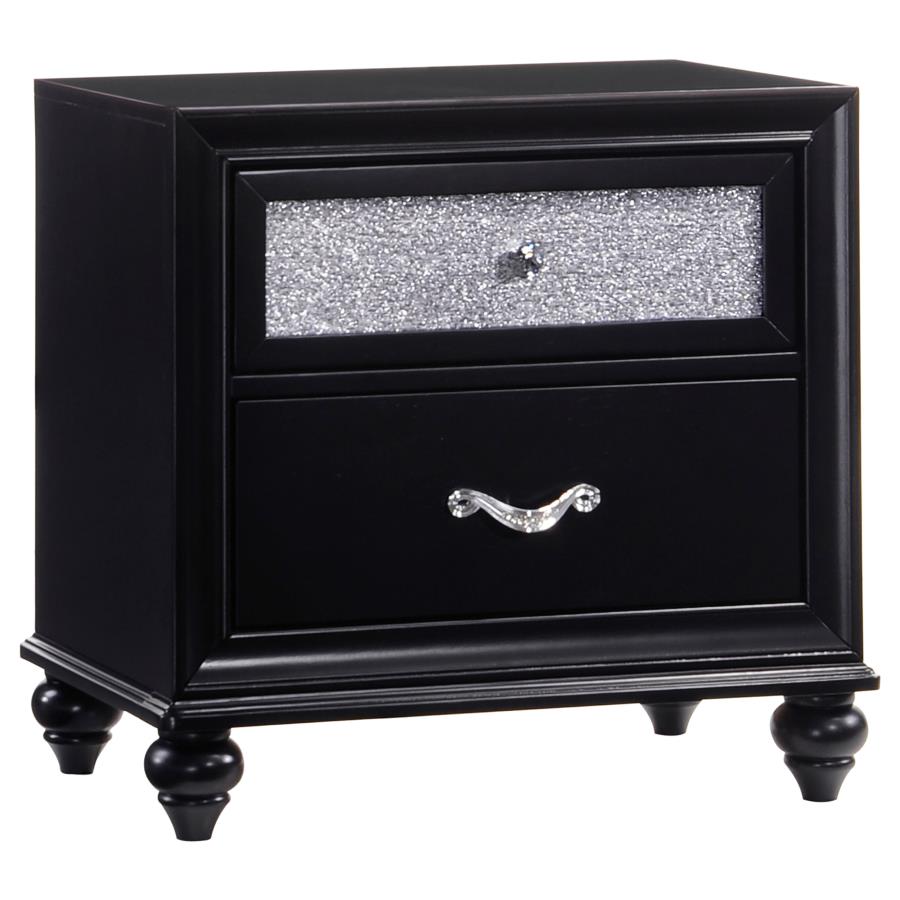 Barzini Black Nightstand