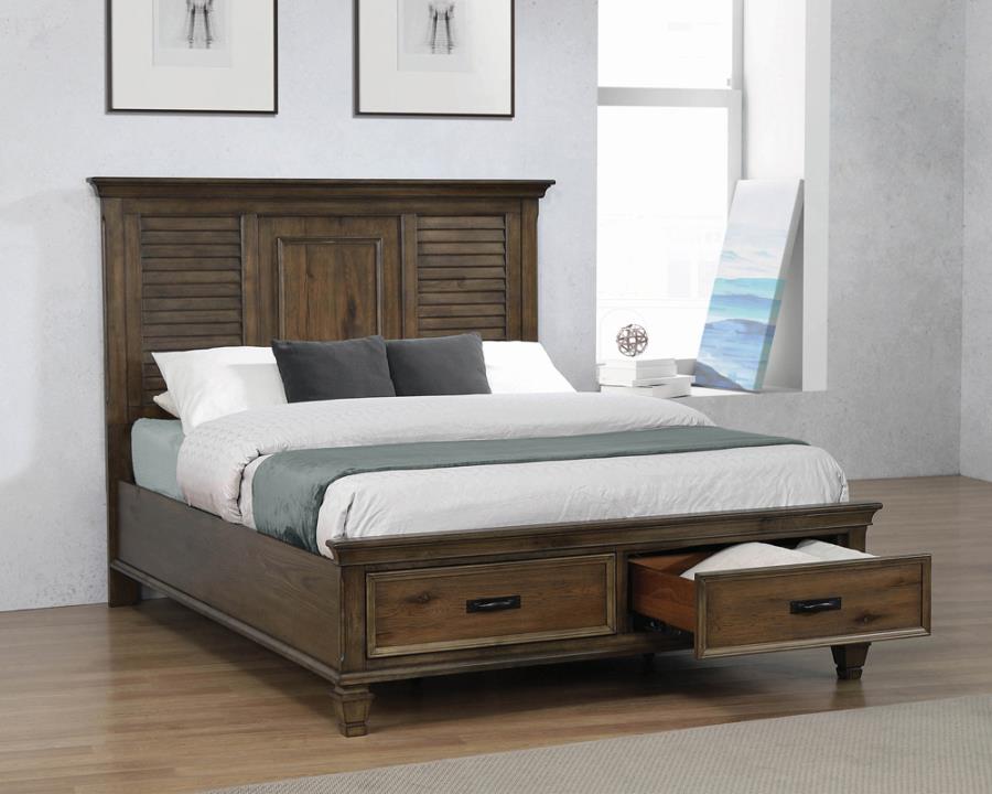 Franco Brown Eastern King Bed 4 Pc Set