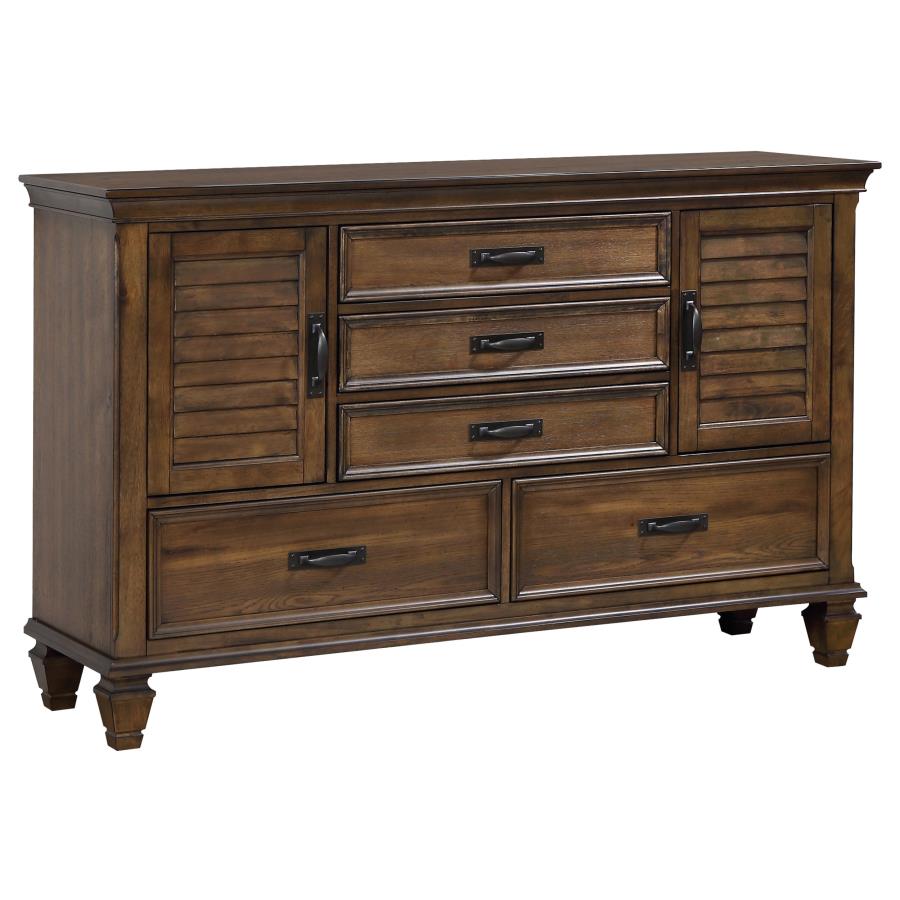 Franco Brown California King Bed 4 Pc Set