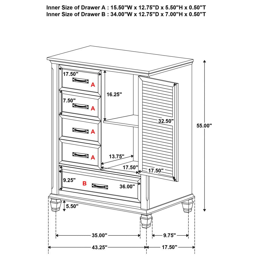 Franco Brown Door Chest