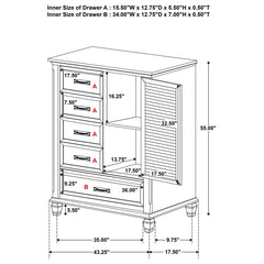 Franco Brown Door Chest