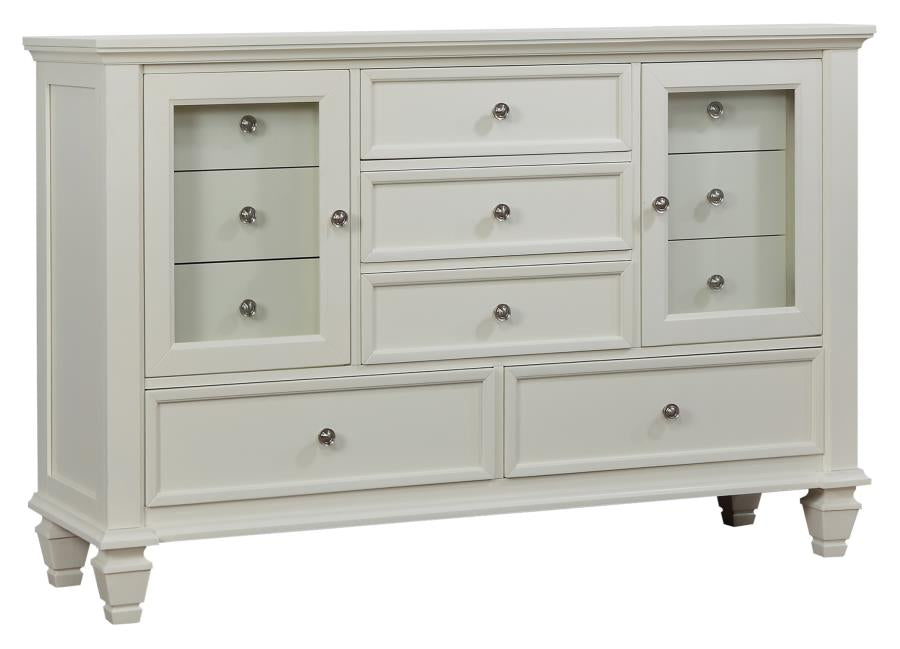 Sandy Beach Ivory Queen Bed 5 Pc Set