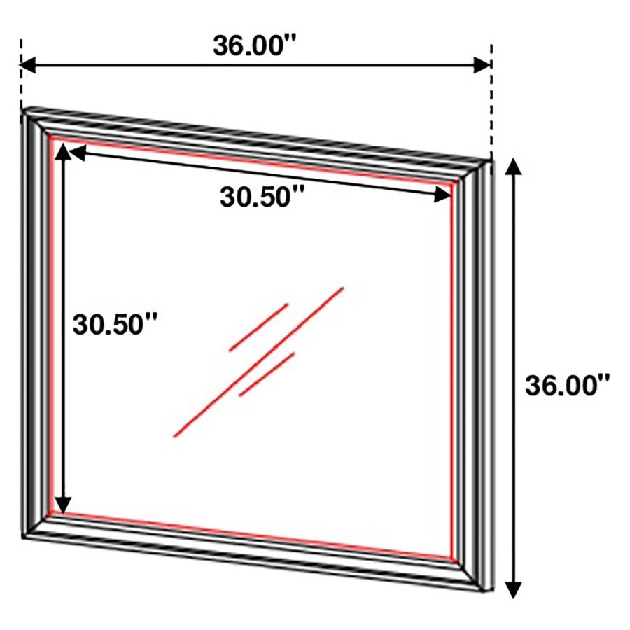 Sandy Beach Ivory Dresser Mirror