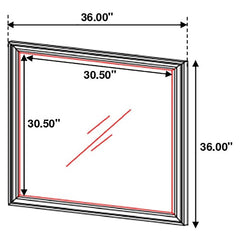 Sandy Beach Ivory Dresser Mirror