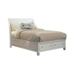 Sandy Beach Ivory California King Storage Bed