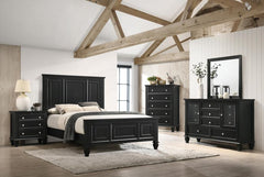 Sandy Beach Black Eastern King Bed 4 Pc Set