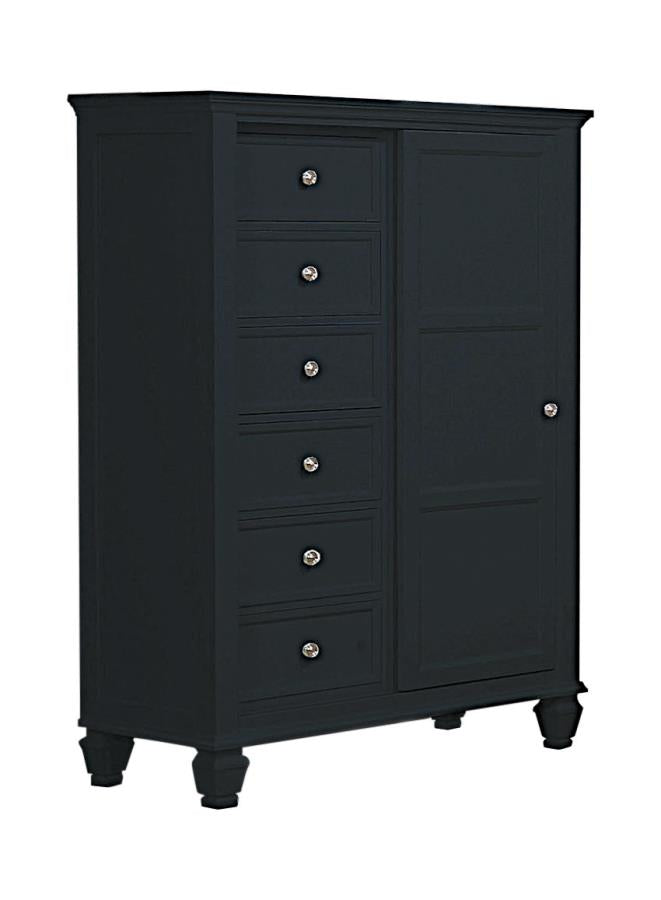 Sandy Beach Black Door Chest