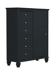 Sandy Beach Black Door Chest