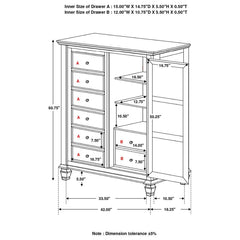 Sandy Beach Black Door Chest