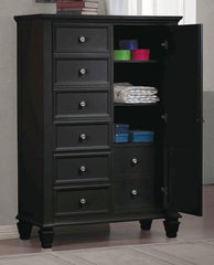 Sandy Beach Black Door Chest