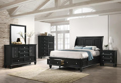 Sandy Beach Black California King Bed 5 Pc Set