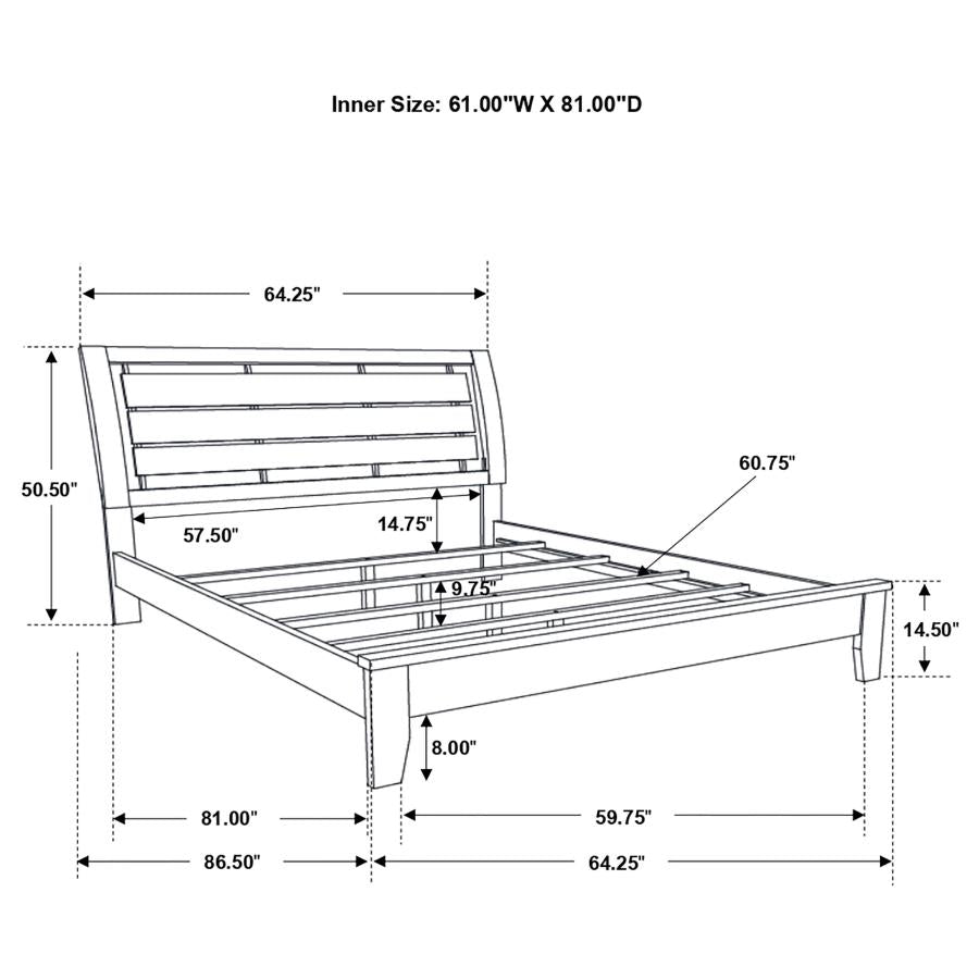 Serenity Brown Queen Bed