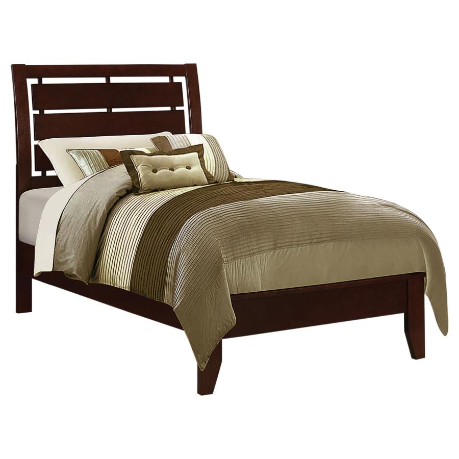 Serenity Brown Twin Bed 4 Pc Set