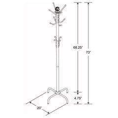 Collier Black Coat Rack