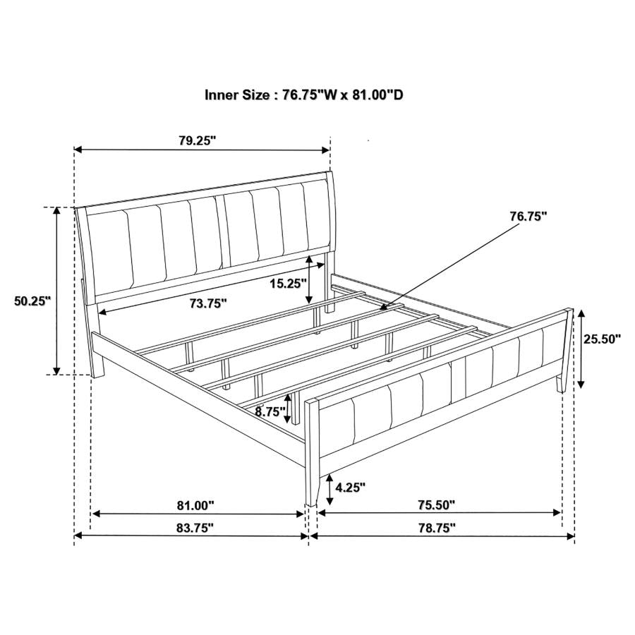 Carlton Brown Eastern King Bed