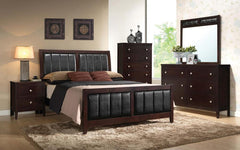 Carlton Brown Queen Bed 4 Pc Set