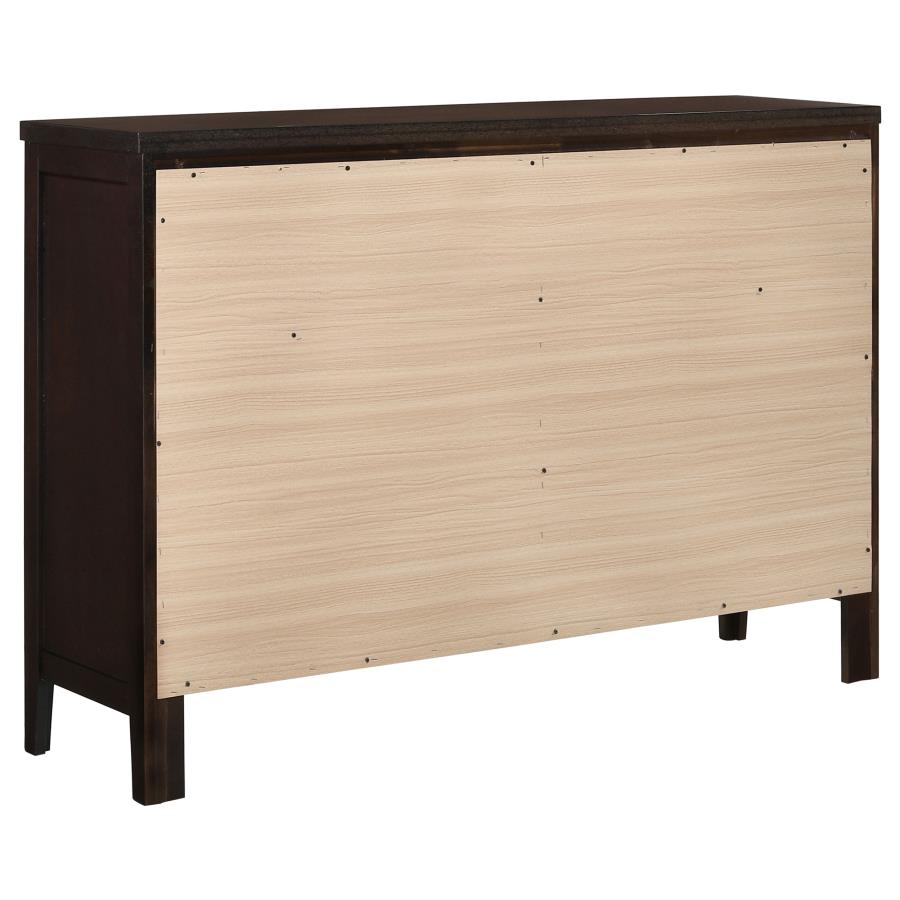 Carlton Brown Queen Bed 4 Pc Set