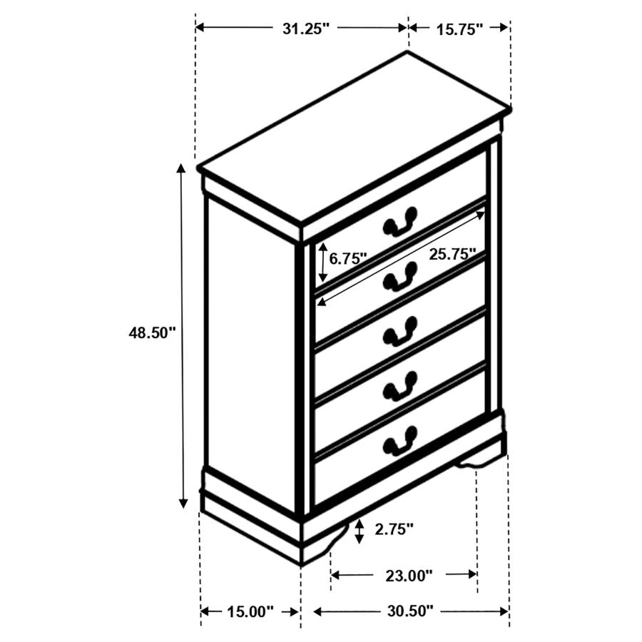 Louis Philippe Brown Chest