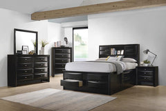Briana Black Eastern King Bed 4 Pc Set